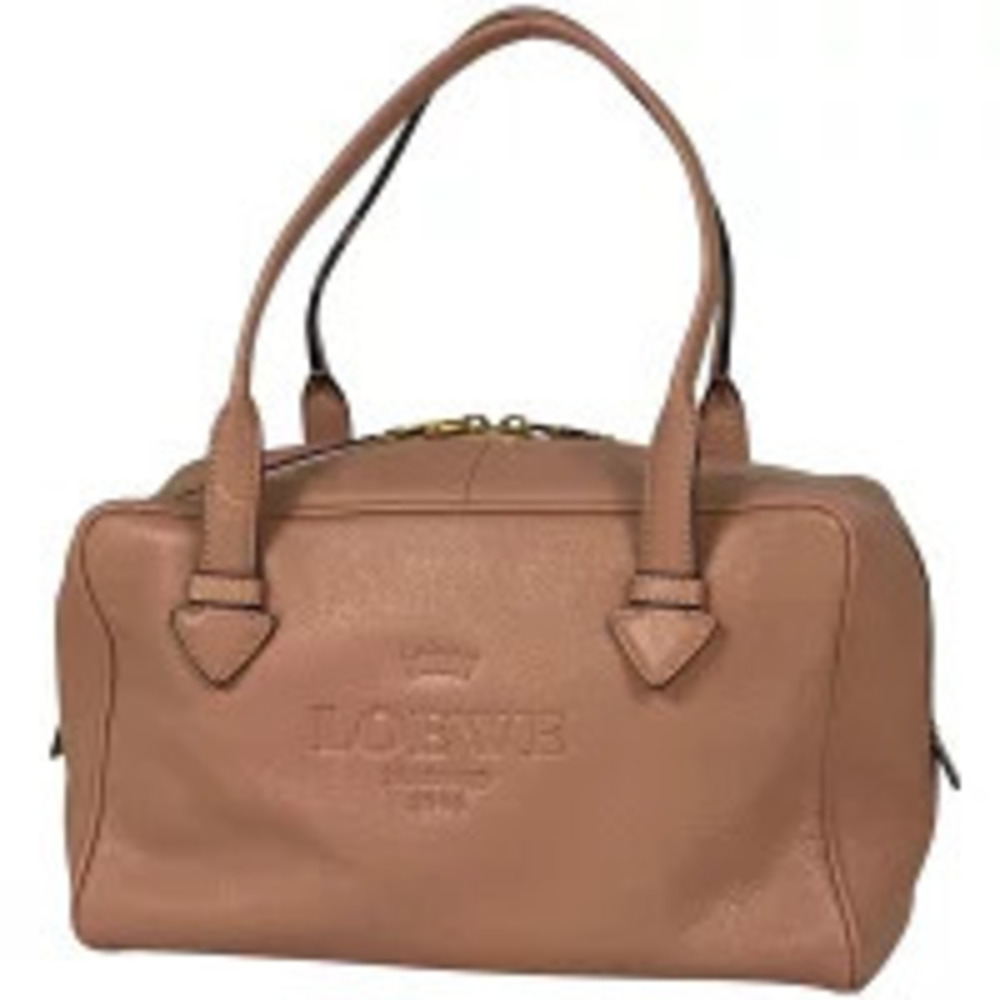 Loewe Heritage Boston Handbag Leather Pink